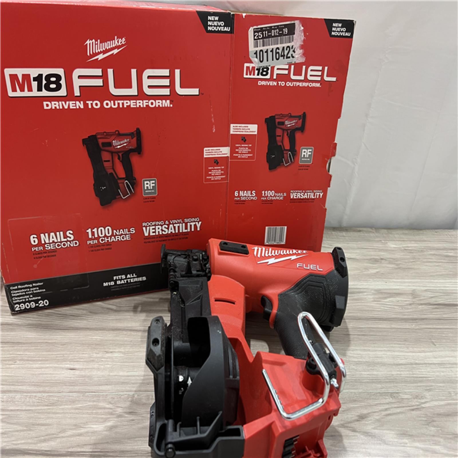 AS-IS Milwaukee FUEL 18-Volt Lithium-Ion Brushless Cordless Coil Roofing Nailer (Tool Only)