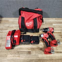 HOUSTON LOCATION - AS - IS Milwaukee 18-Volt Lithium-Ion Brushless Cordless Compact Hammer Drill/Impact Combo Kit