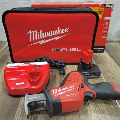 AS-IS MILWAUKEE M12 Fuel Kit De Sierra Sable Reciproca Hackzall Con 1 BaterÃ­a Milwaukee