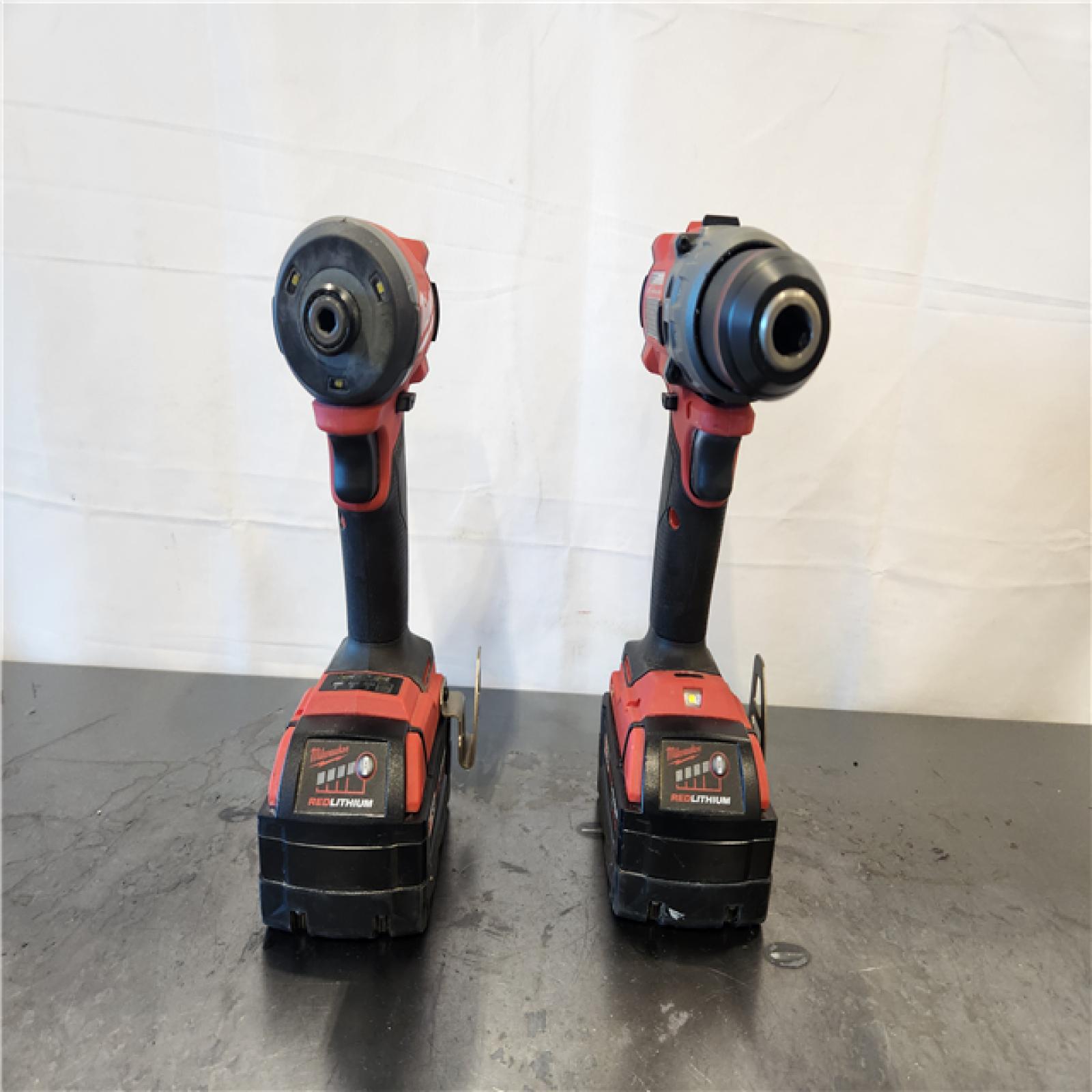 AS-IS- Milwaukee FUEL 18V Lithium-Ion Brushless Cordless Hammer Drill and Impact Driver Combo Kit