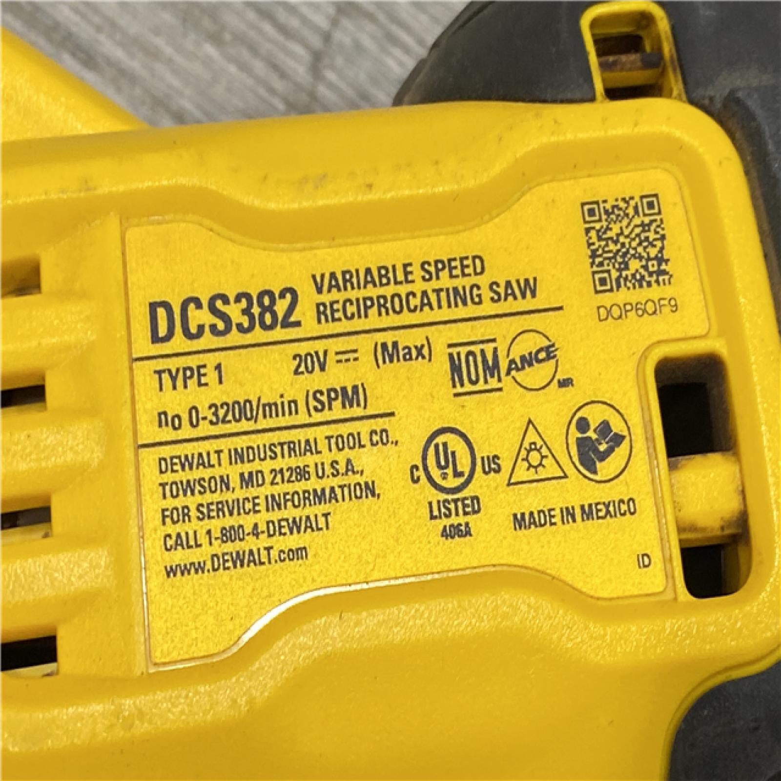 AS-IS DEWALT 20V MAX Cordless Brushless Reciprocating Saw (Tool Only)