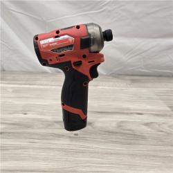 LIKE NEW- Milwaukee M12 FUEL SURGE 12V Lithium-Ion Brushless Cordless 1/4 in. Hex Impact Driver Compact Kit W/Two 2.0Ah Batteries, Bag