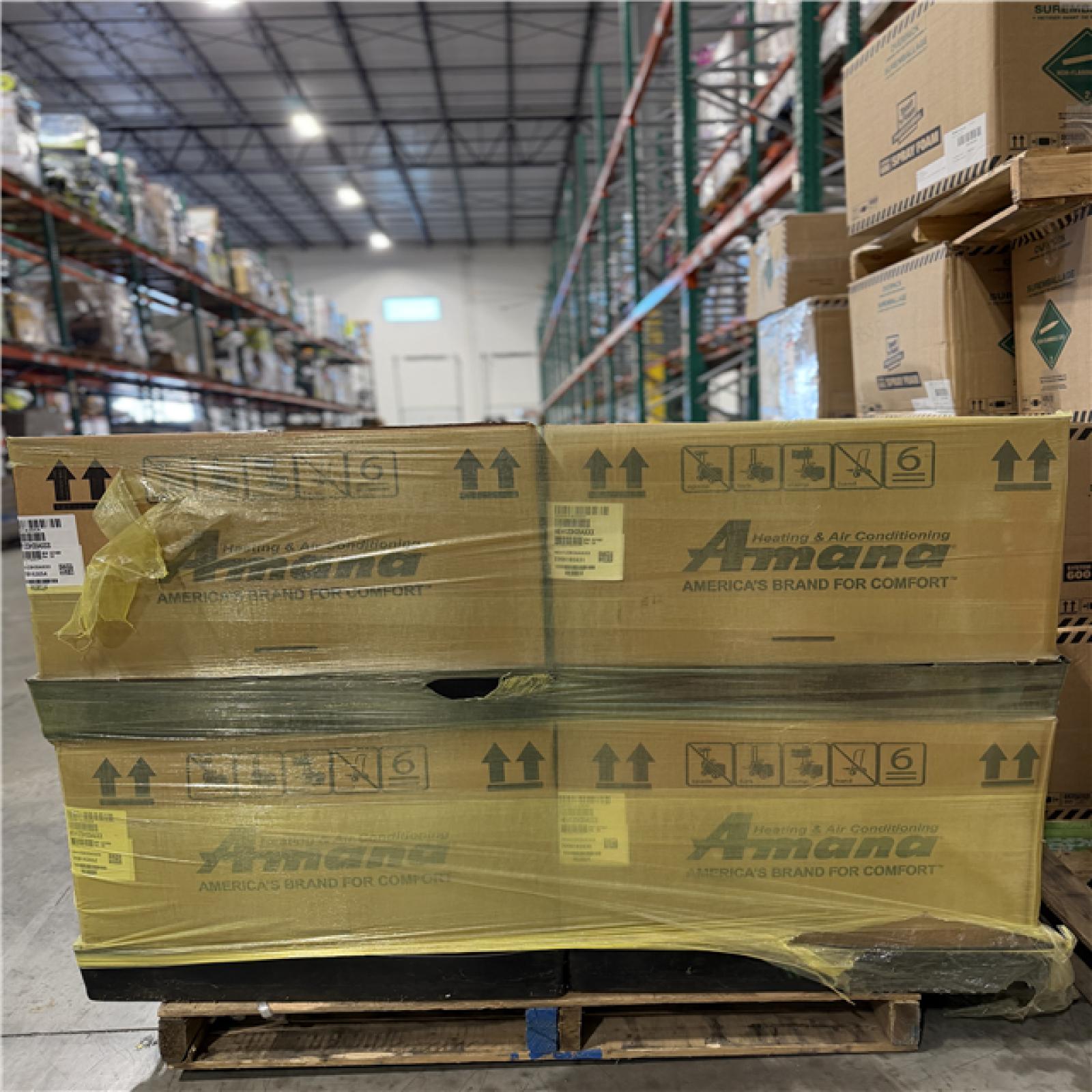 DALLAS LOCATION - AMANA HEATING AND AIRCONDITIONING PALLET -(4 UNITS)