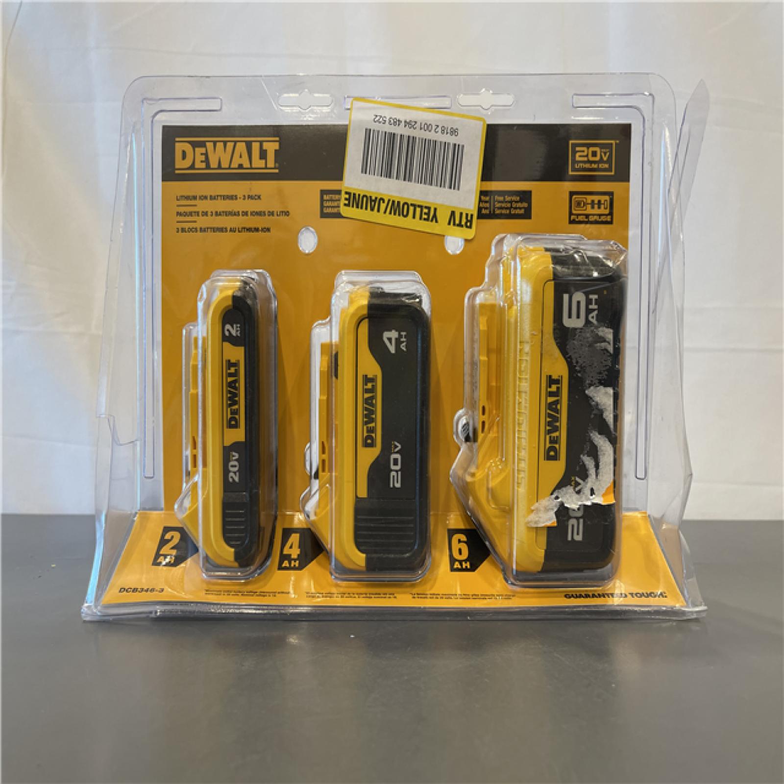 New! - DEWALT 20V MAX Battery Lithium Ion 3 Pack