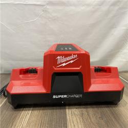 AS-IS Milwaukee  18V Lithium-Ion REDLITHIUM FORGE 8.0 Ah Battery Pack with 18V Dual Bay Simultaneous Super Charger