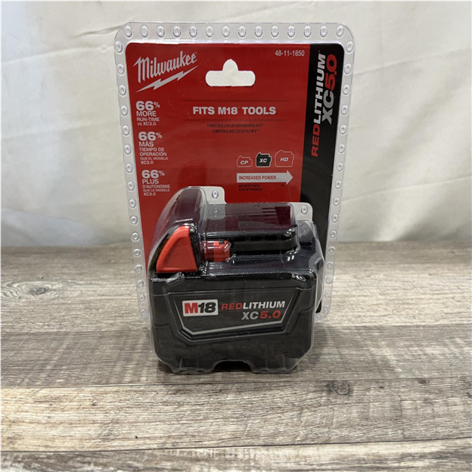 NEW - Milwaukee 18-Volt 5.0 Ah Lithium-Ion XC Extended Capacity Battery Pack