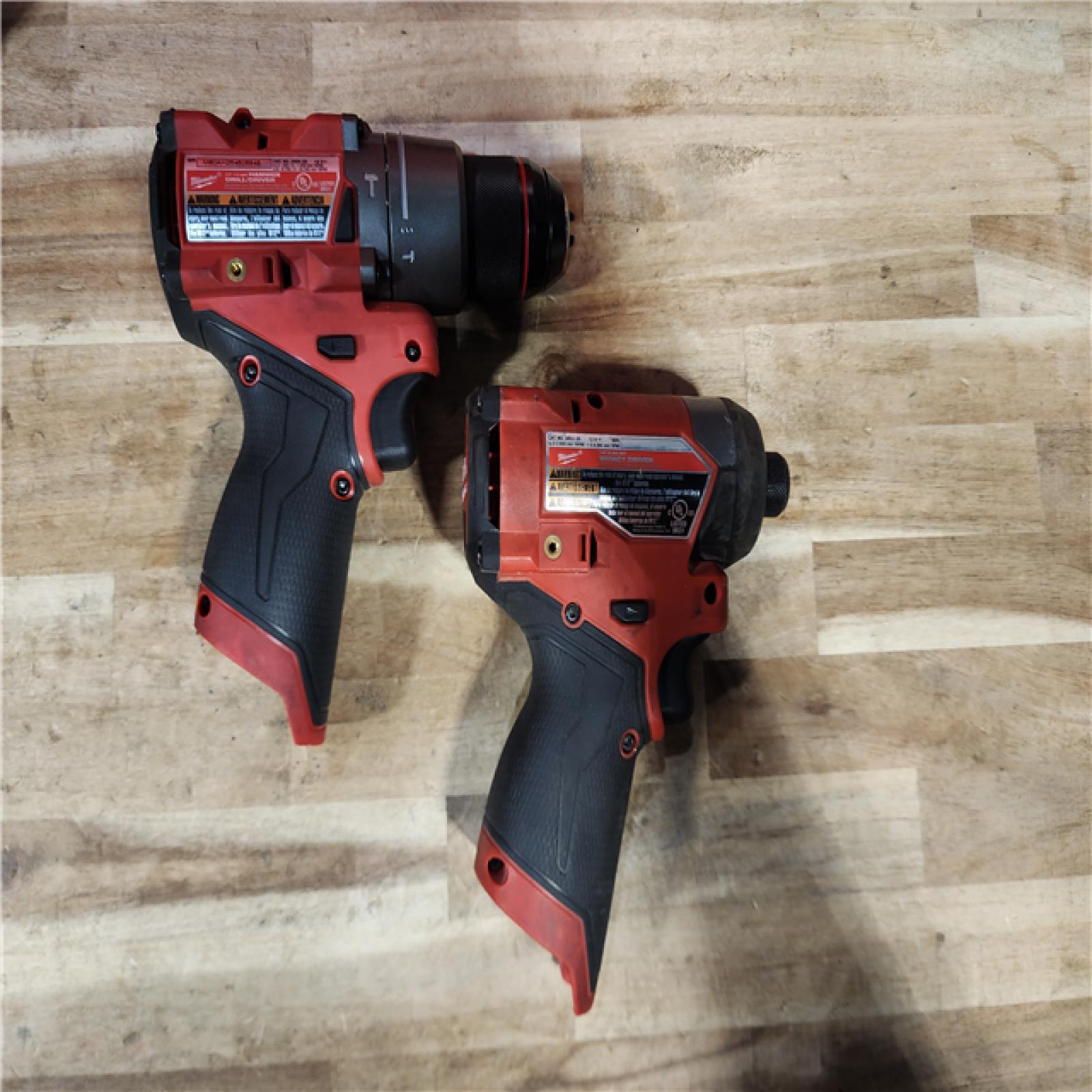HOUSTON LOCATION - AS-IS Milwaukee FUEL 12-Volt Lithium-Ion Brushless Cordless Hammer Drill and Impact Driver Combo Kit