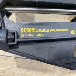 AS-IS DEWALT 20V MAX XR 16-Gauge Electric Cordless Angled Finishing Nailer Kit