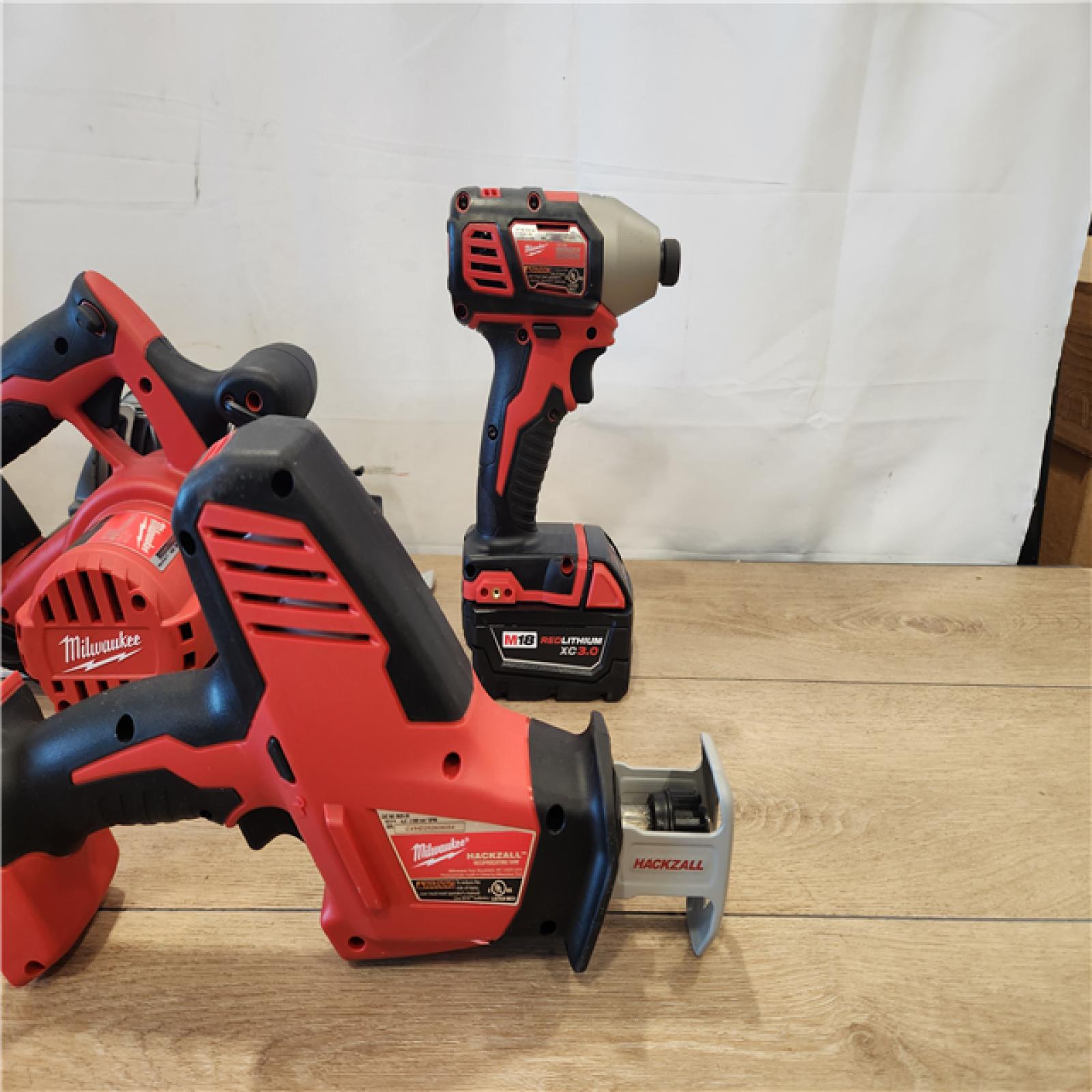 AS-IS- Milwaukee M18 18V Lithium-Ion Cordless 5 Tool Combo Kit