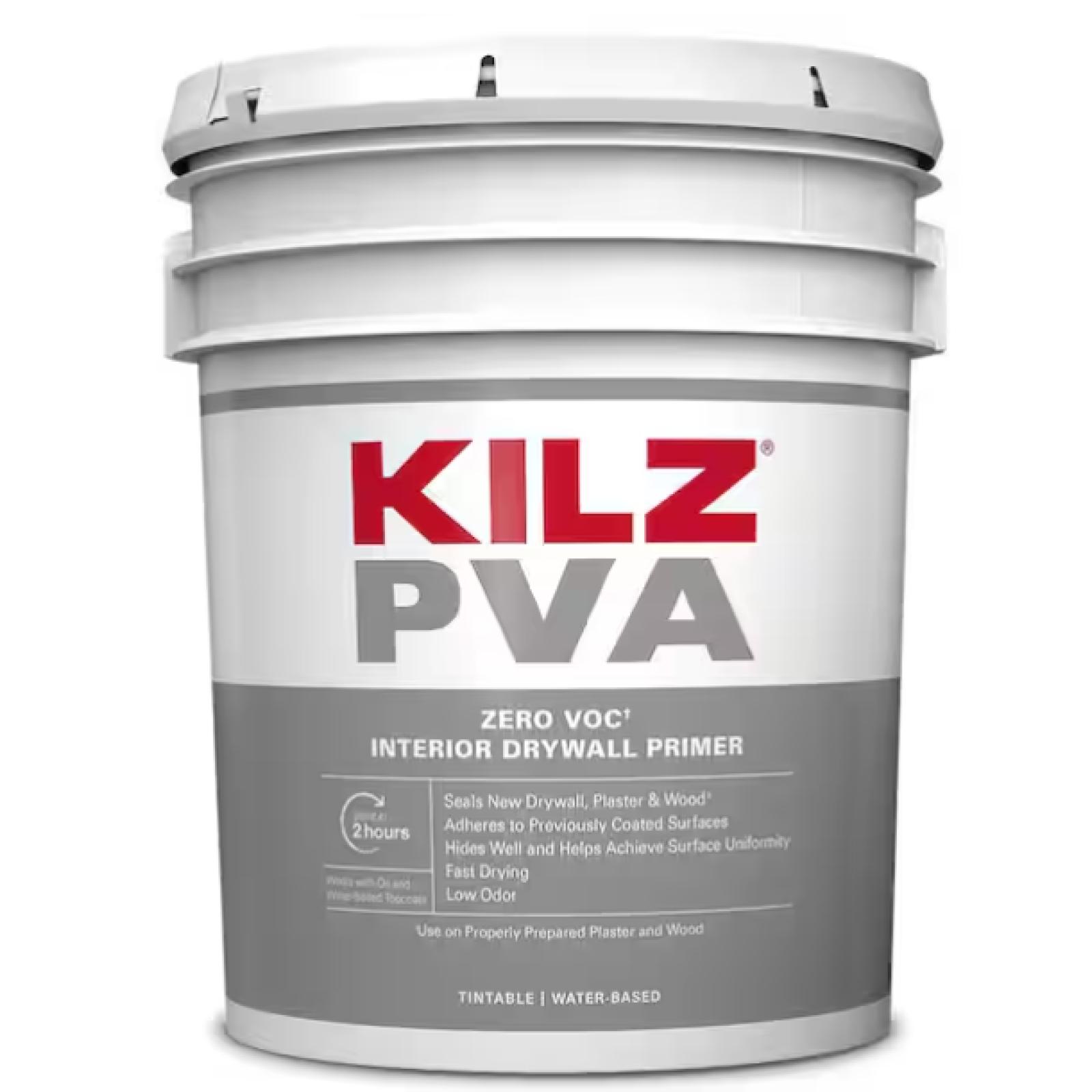 DALLAS LOCATION- NEW! KILZ PVA 5 Gal. White Interior Drywall Primer PALLET (11 UNITS)