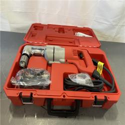 AS-IS - Milwaukee 7 Amp Corded 1/2 in. Corded Right-Angle Drill Kit with Hard Case
