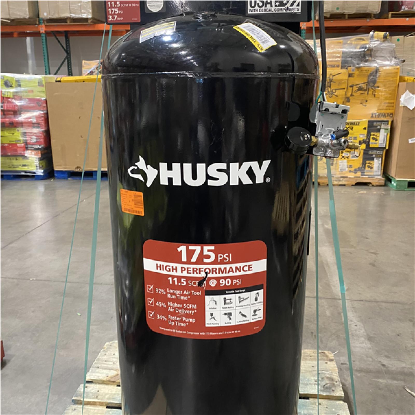 Dallas Location - As-Is Husky C603H Stationary Electric Air Compressor