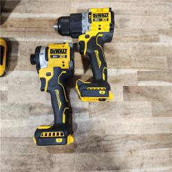 HOUSTON LOCATION - AS-IS (APPEARS LIKE NEW) DEWALT 20V Lithium-Ion Cordless 2-Tool Combo Kit with 20V/60V FLEXVOLT 9 Ah Battery  4 Ah Battery and Charger