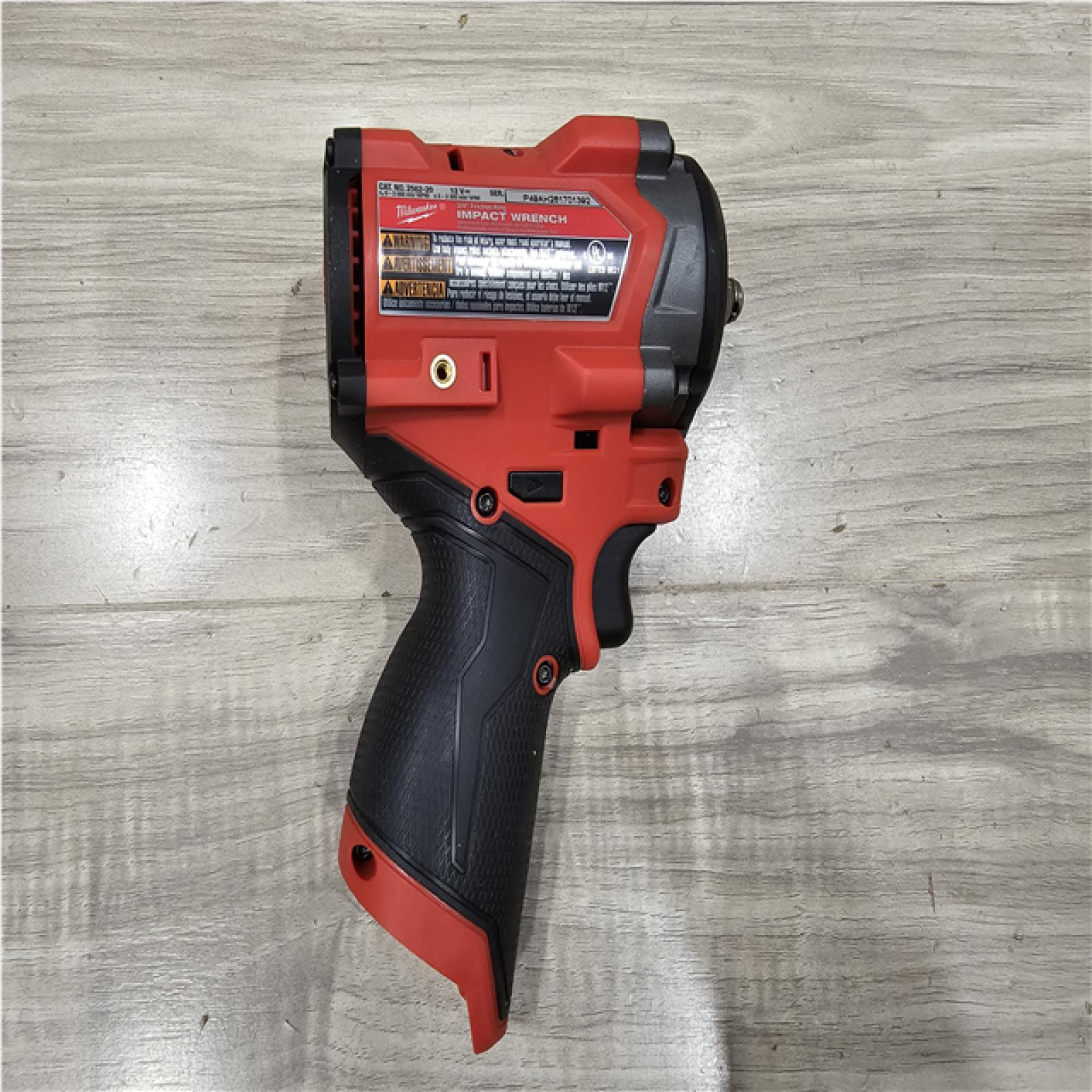 AS-IS Milwaukee FUEL 12V Lithium-Ion Brushless Cordless Stubby 3/8 in. Impact Wrench (Tool-Only)