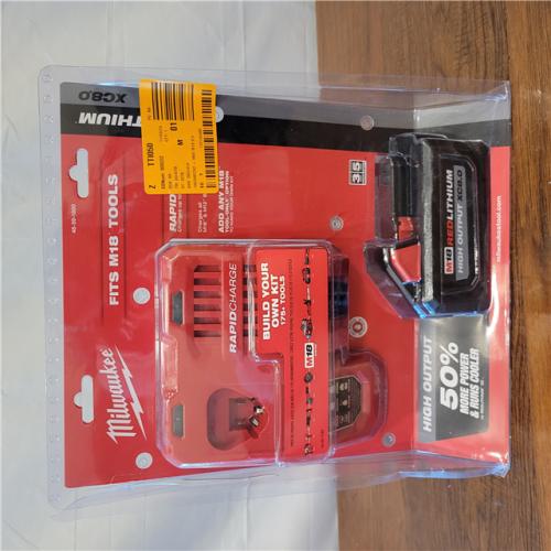NEW! Milwaukee M18 18-Volt Lithium-Ion HIGH OUTPUT Starter Kit with XC 8.0Ah Battery and Rapid Charger