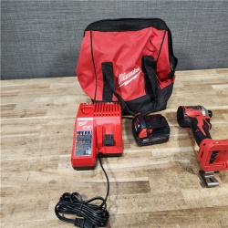 HOUSTON LOCATION - AS - IS Milwaukee  18V Lithium-Ion Brushless Cordless 1/4 in. Compact Impact Driver COMBO KIT