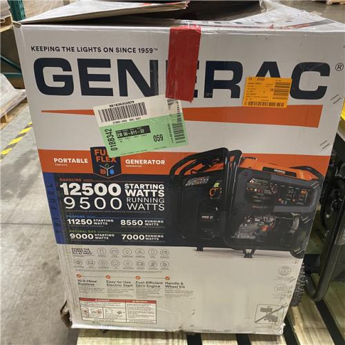 Dallas Location - As-Is Generac 12500/9500-Watt Electric Gas Portable Generator