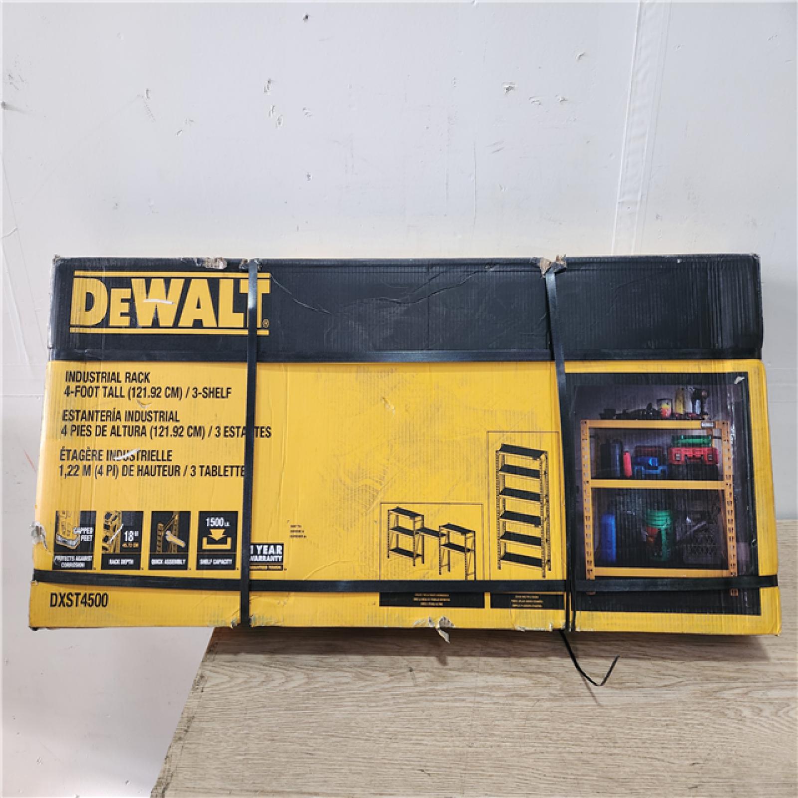 DEWALT Yellow 3-Tier Steel Garage Storage Shelving Unit (50 in. W x 48 in. H x 18 in. D)