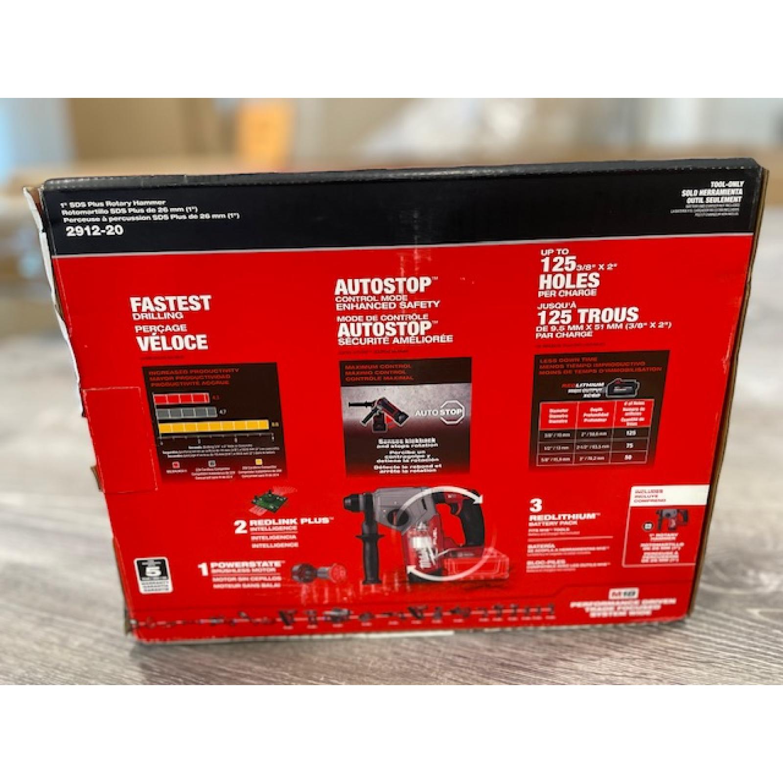 AS-IS Milwaukee  FUEL 18V Lithium-Ion Brushless Cordless 1 in. SDS-Plus Rotary Hammer (Tool-Only)