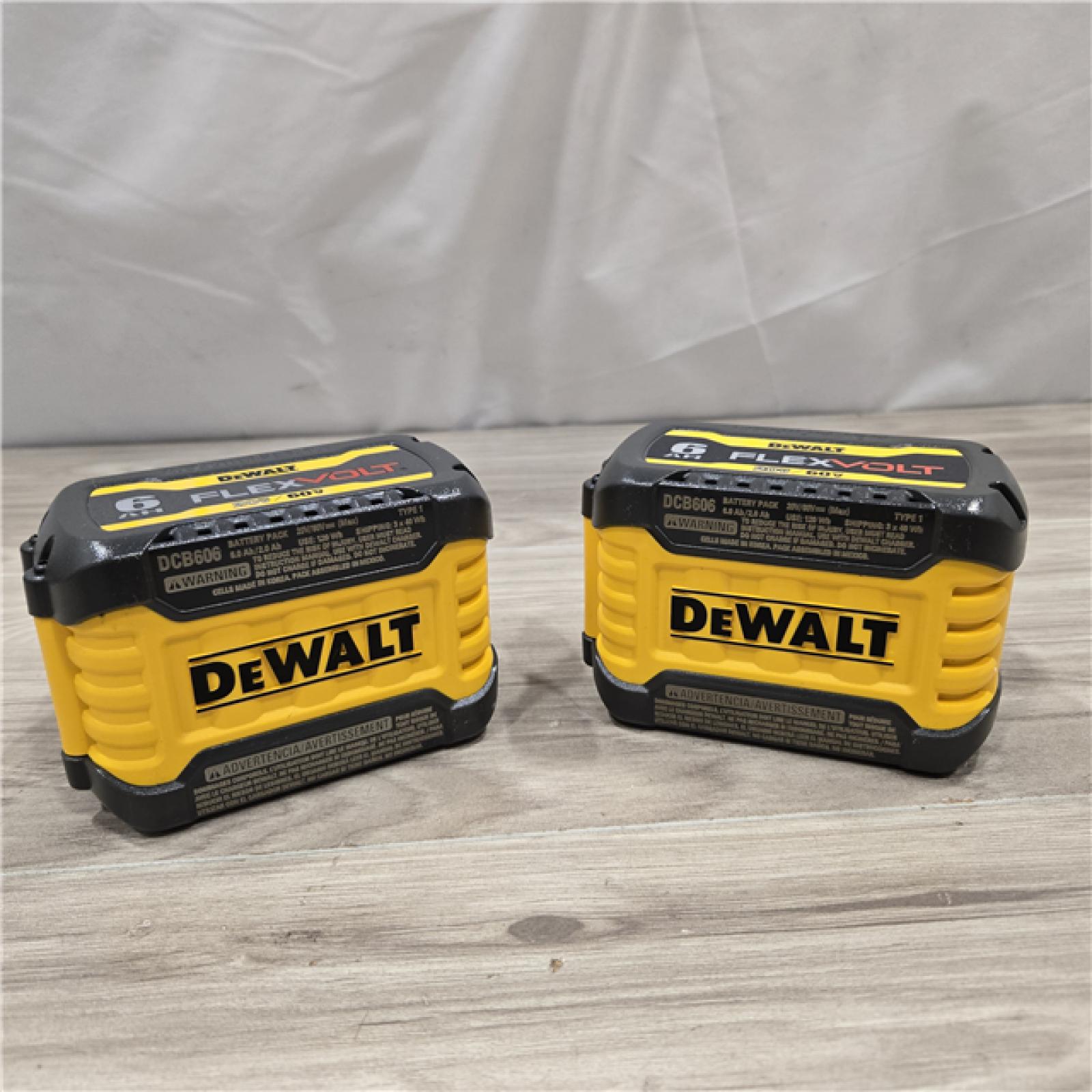AS-IS DEWALT FLEXVOLT 20-Volt/60-Volt MAX Lithium-Ion 6.0Ah Battery Pack (2-Pack)