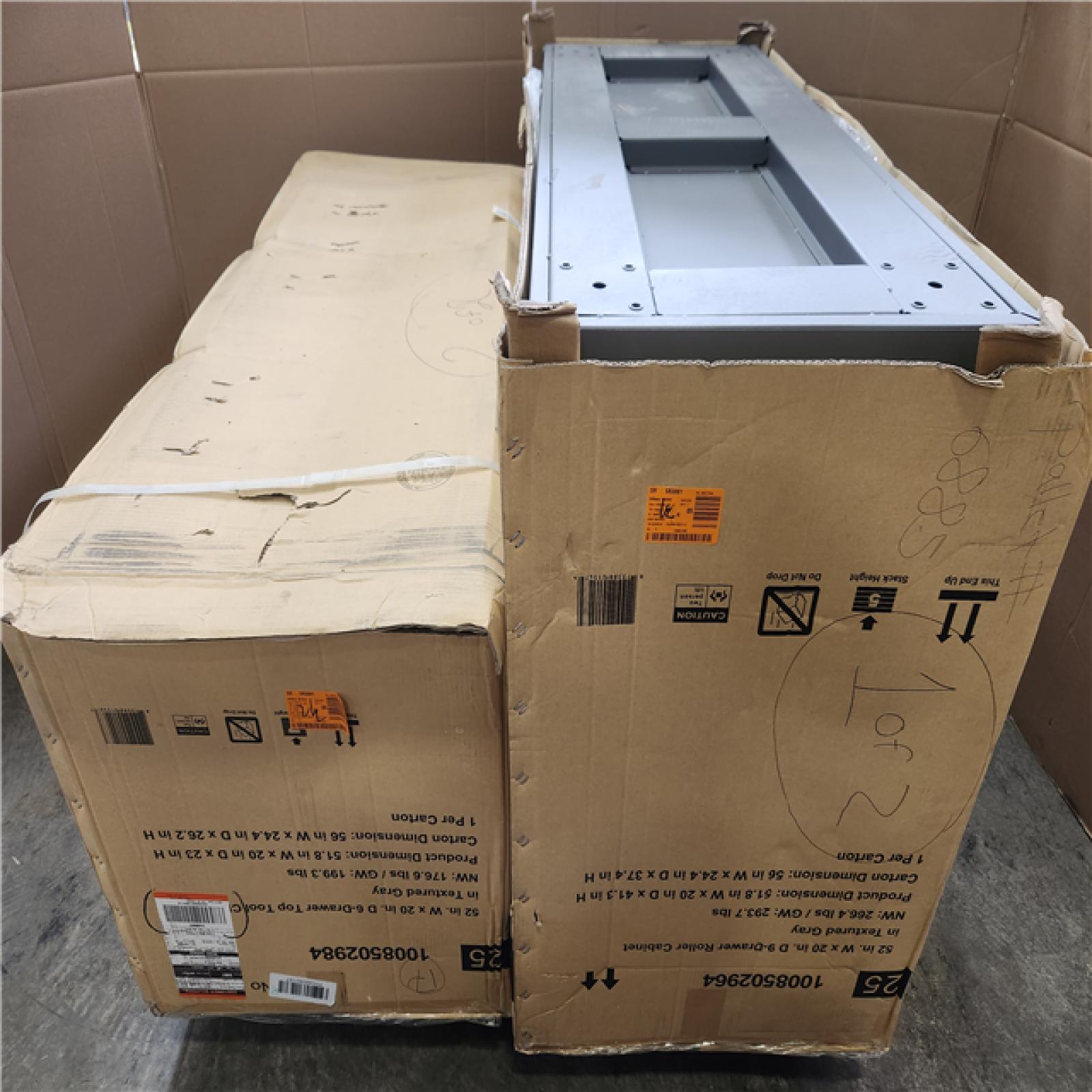 Phoenix AS-IS Husky Heavy-Duty 52 in. W 15-Drawer Matte Gray Steel Rolling Tool Chest Combo