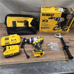 AS-IS DEWALT 20V XR Lithium-Ion Cordless Hammer Drill Kit with 8.0 Ah Battery, Charger and Kit Bag