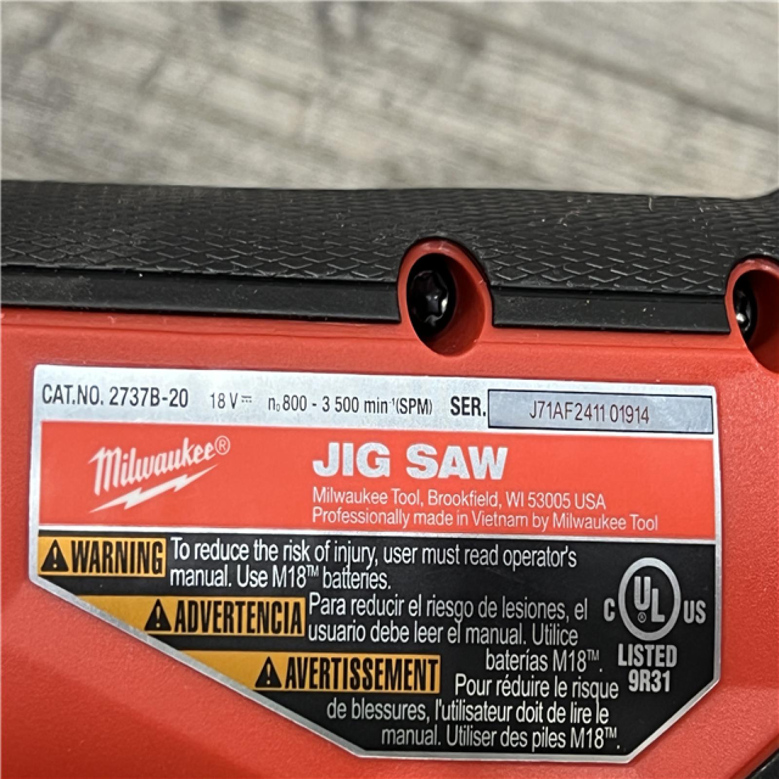 AS-IS Milwaukee M18 FUEL 18 Volt Lithium-Ion Brushless Barrel Grip Cordless Jig Saw (Bare Tool)