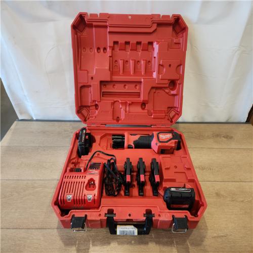 AS-IS- MILWAUKEE M18 Short Throw Press Tool Kit with PEX Crimp Jaws