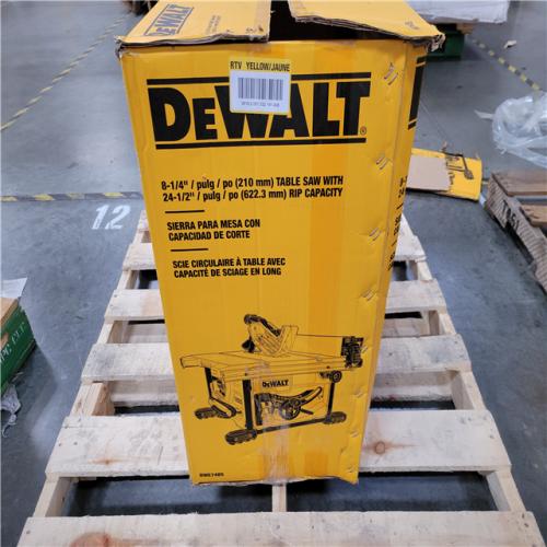 CALIFORNIA AS-IS DEWALT 8-1/4 /PULG/PO (210mm) TABLE SAW WITH 24-1/2 /PULG/PO (622.3mm) RIP CAPACITY