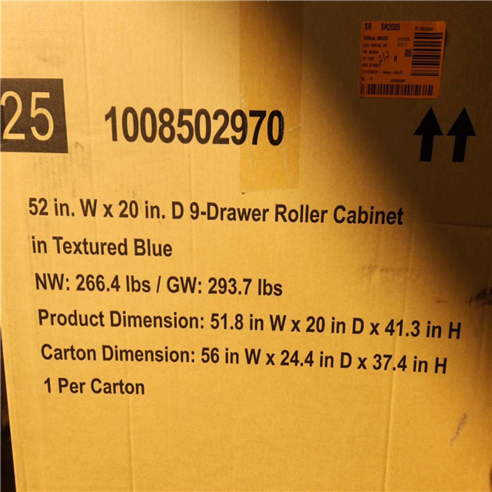 Phoenix NEW Husky Heavy-Duty 52 in. W 15-Drawer Matte Blue Steel Rolling Tool Chest Combo (SEALED)