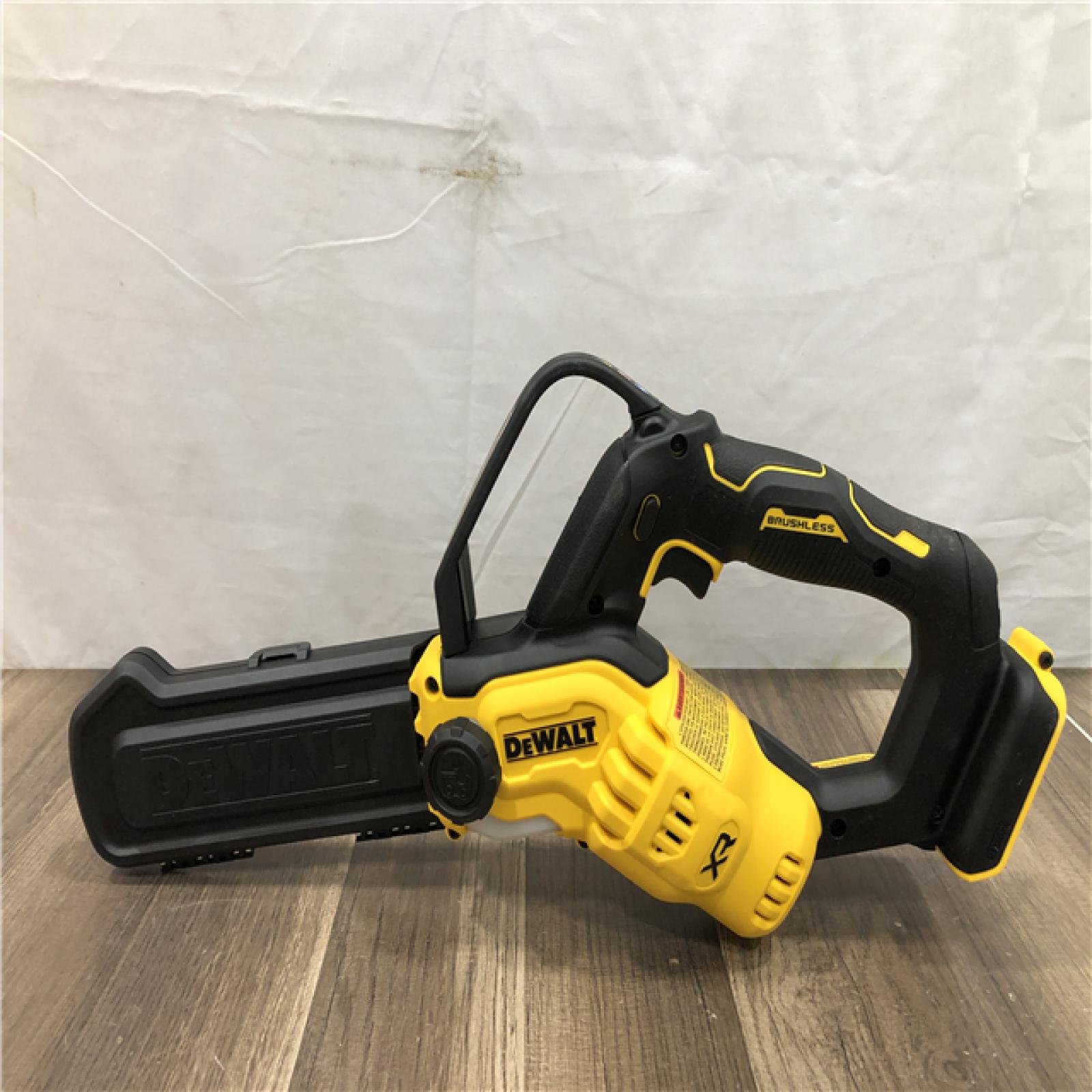 AS-IS DEWALT 20-Volt MAX 8 in. Brushless Cordless Battery Powered Pruning Mini Chainsaw (Tool Only)