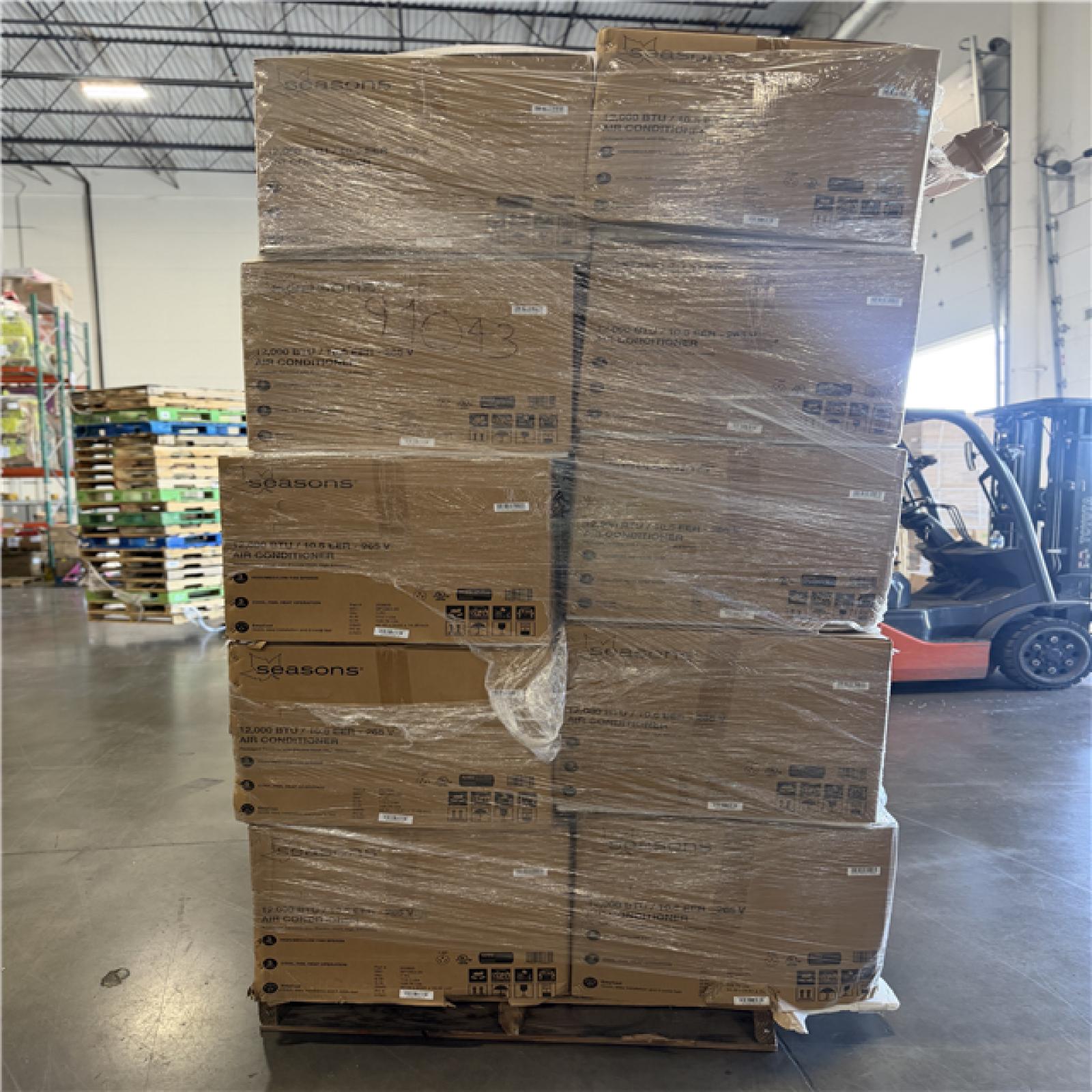 DALLAS LOCATION - AS-IS SEASONS 12,000 BTU 265V AIR CONDITIONER PALLET-(10 UNITS) 