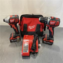 AS-IS - Milwaukee M18 18V Lithium-Ion Cordless Drill Driver/Impact Driver Combo Kit (2-Tool)
