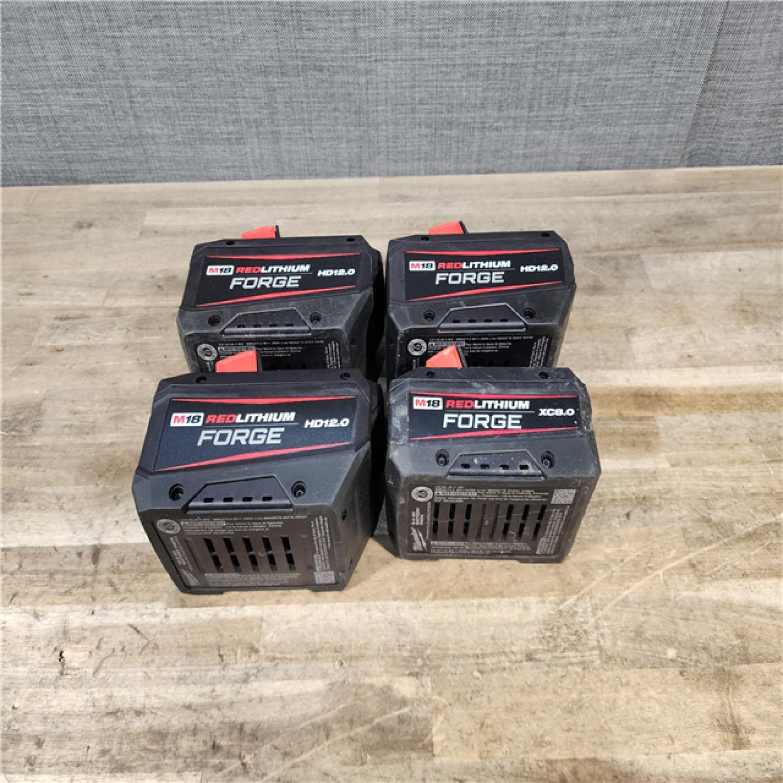 HOUSTON LOCATION - AS-IS MILWAUKEE FORGE BATTERY PACK QTY - 4