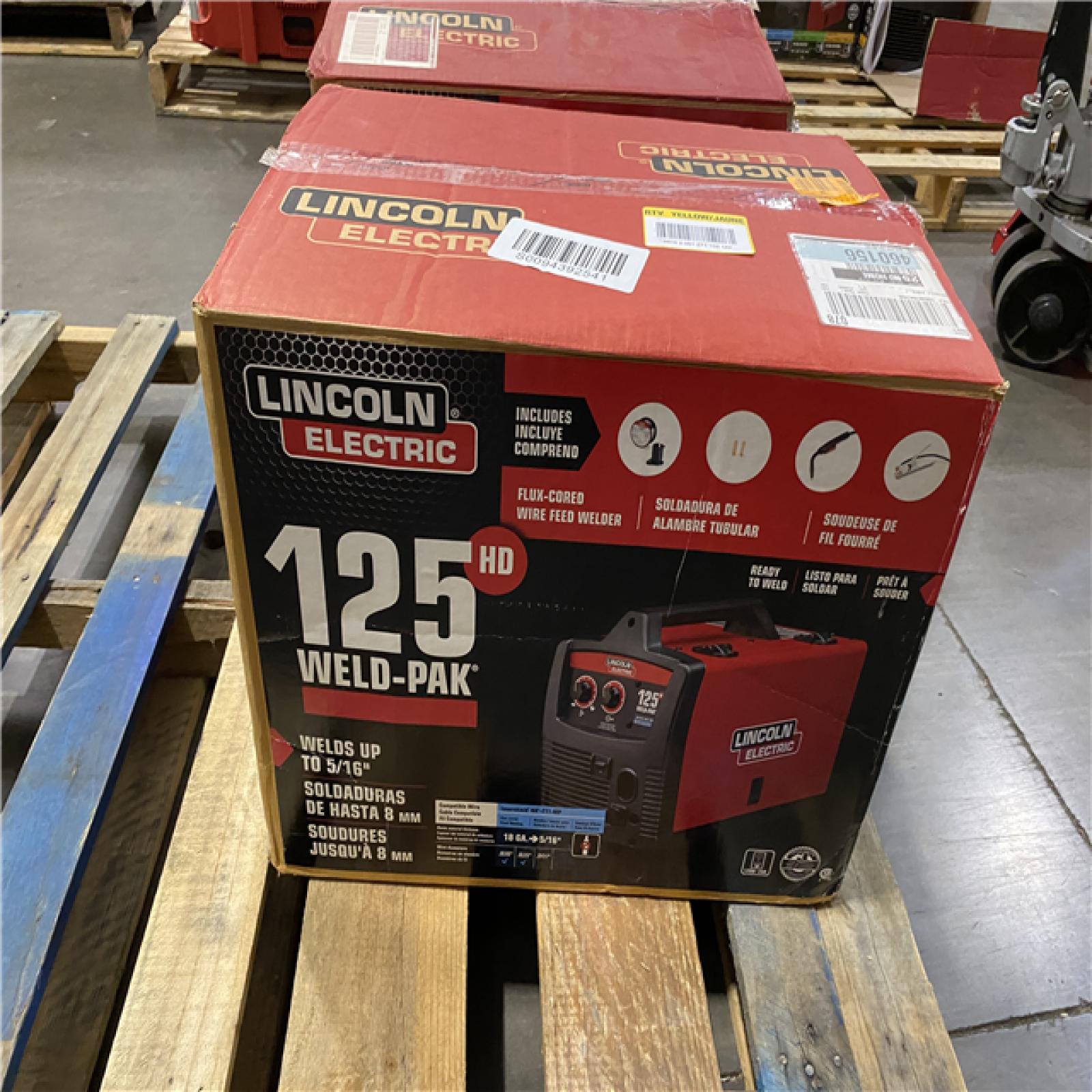 Dallas Location - As-Is Lincoln Electric 125 Amp Weld-Pak 125 Flux-Core Wire Feed Welder(Lot Of 2)