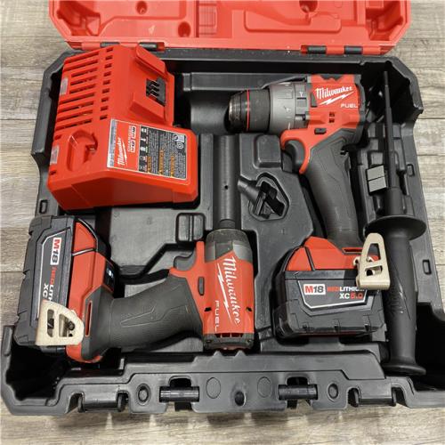 AS-IS Milwaukee FUEL 18V Lithium-Ion Brushless Cordless Hammer Drill and Impact Driver Combo Kit