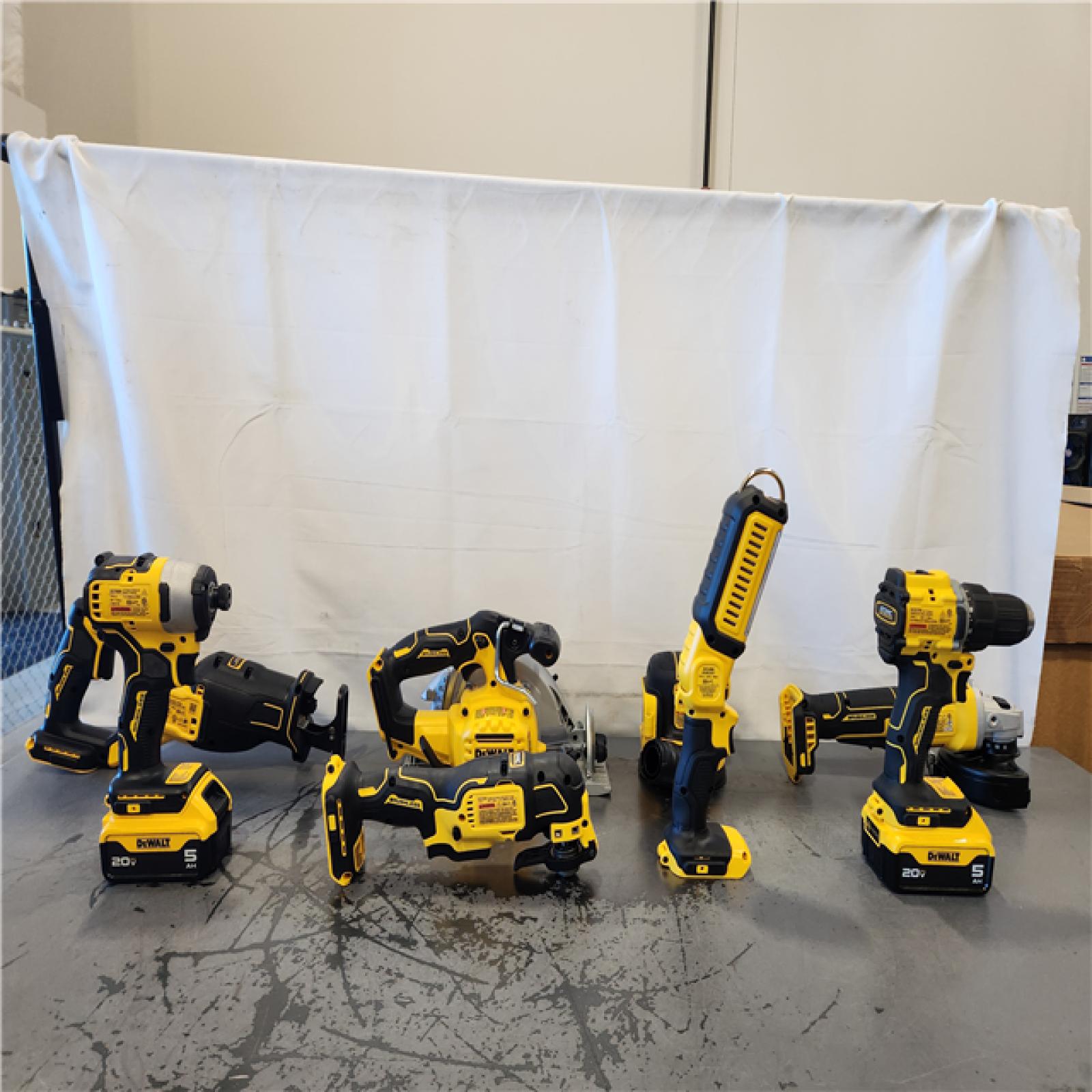 AS-IS- 20V Lithium-Ion Cordless 8-Tool Combo Kit with (2) 5.0 Ah Batteries and Charger