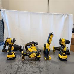 AS-IS- 20V Lithium-Ion Cordless 8-Tool Combo Kit with (2) 5.0 Ah Batteries and Charger