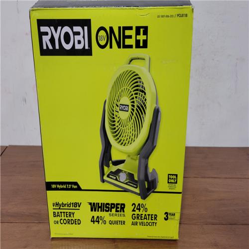 California NEW Ryobi One+ 18V Hybrid 7.5 Fan (Tool Only)