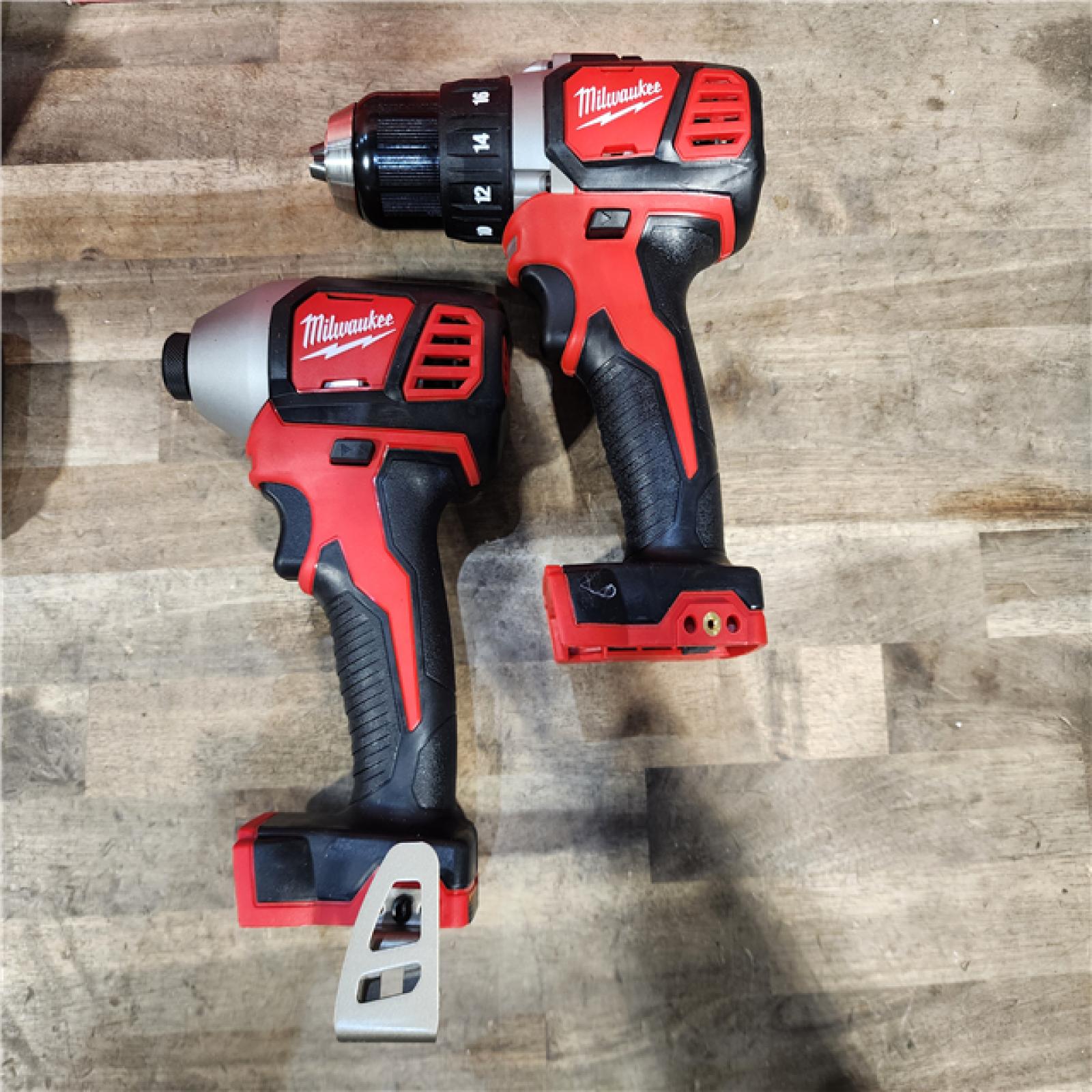 HOUSTON LOCATION - AS-IS Milwaukee 18V Cordless Brushed 2-Tool Drill/Driver and Impact Driver Kit