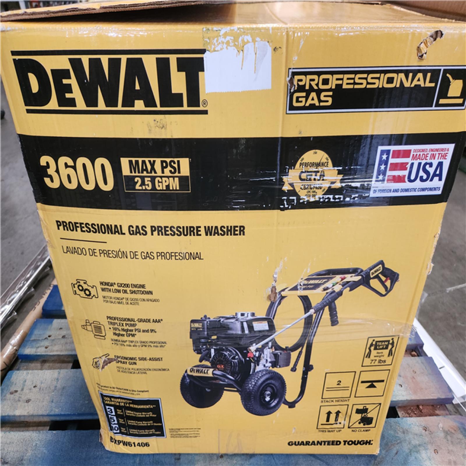 Phoenix LIKE NEW DEWALT 3600 PSI 2.5 GPM Cold Water Gas Professional Pressure Washer with HONDA GX200 Engine