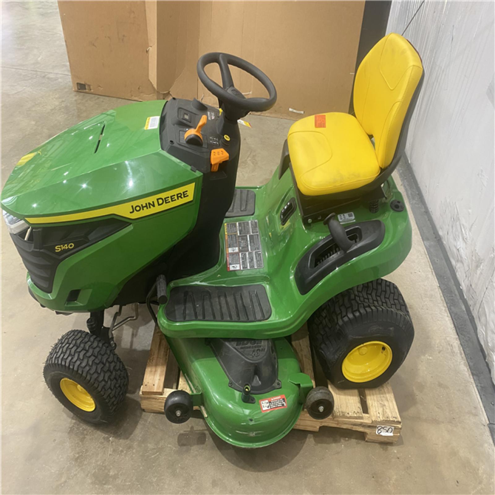 Houston Location - AS-IS Outdoor Power Equipment JOHN DEERE S140 48 INCH SIT DOWN MOWER