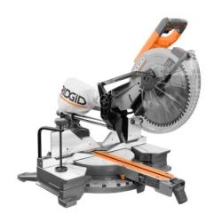 NEW- RIDGID 15 Amp Corded 12-Inch Dual Bevel Sliding Mitre Saw