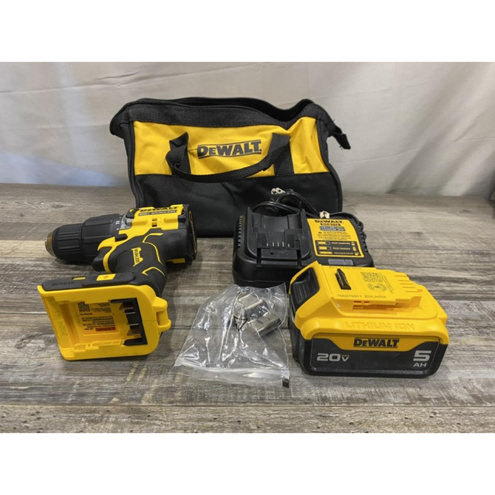 AS-IS DEWALT ATOMIC 20V Cordless 1/2 in. Compact Hammer Drill Kit