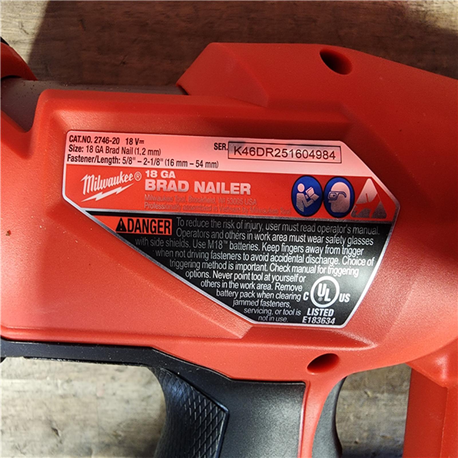 HOUSTON LOCATION - AS-IS Milwaukee M18 FUEL 18 Gauge Brad Nailer (TOOL ONLY)
