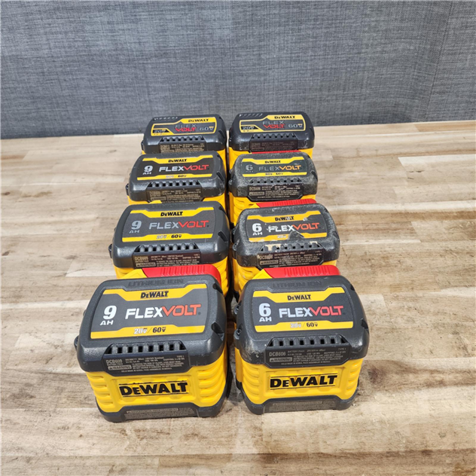 HOUSTON LOCATION - AS-IS DEWALT FLEXVOLT BATTERY PACK QTY - 8
