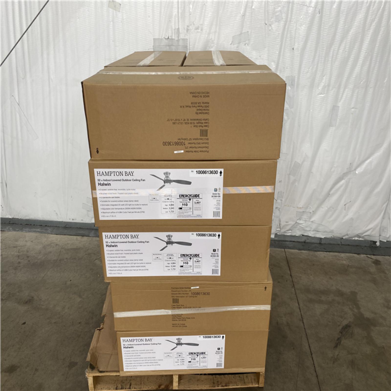 Houston Location AS IS - Home Improvement Pallet Hampton Bay 52 inch Ceiling Fan