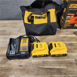 HOUSTON LOCATION - AS-IS Dewalt DCK225D2 20V MAX ATOMIC Brushless Compact Lithium-Ion 1/2 in. Cordless Drill Driver and 1/4 in. Impact Driver Combo Kit with 2 Batteries 2 Ah