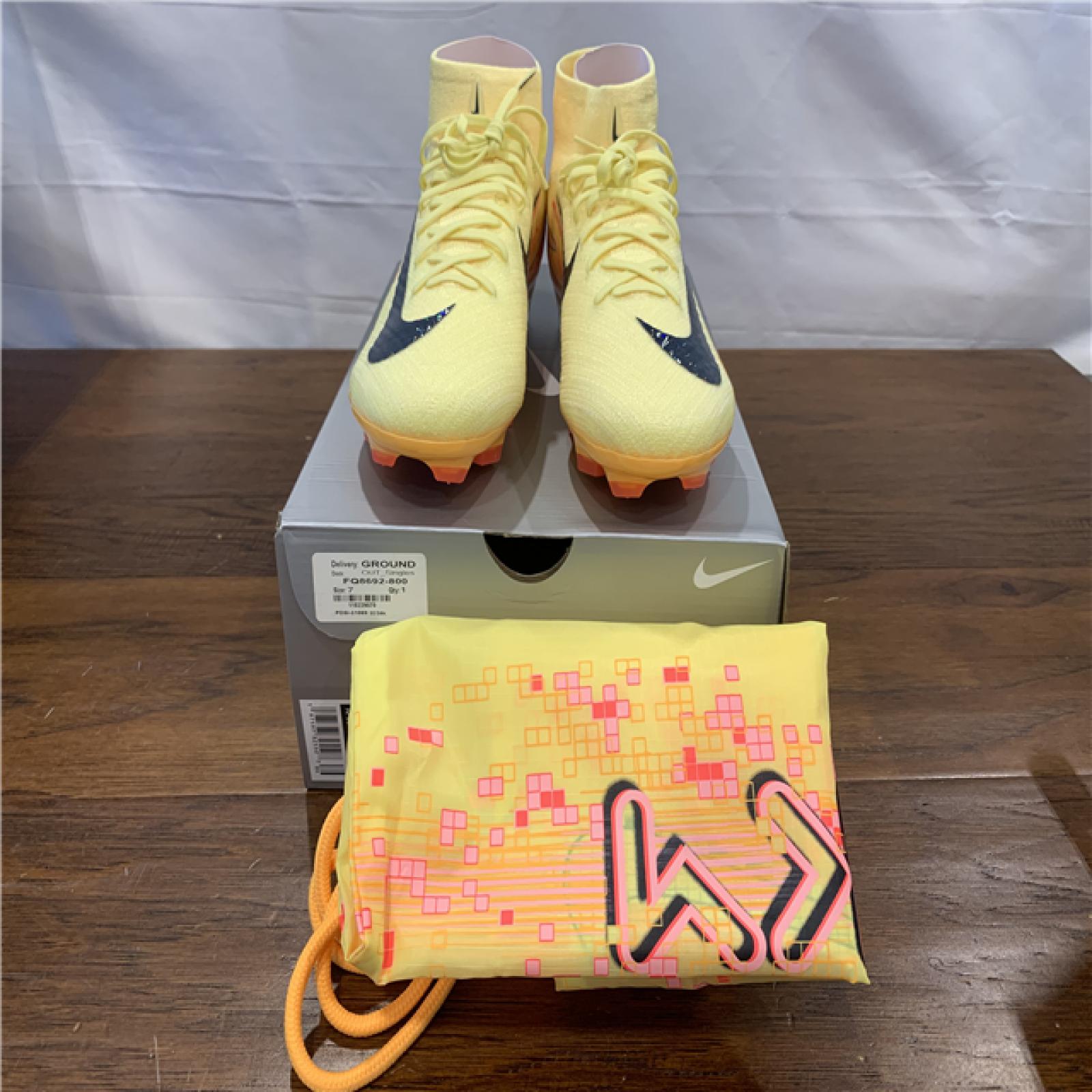 NEW! Nike Zoom Mercurial Superfly 10 Elite KM FG Firm Ground Soccer Cleat Light Laser Orange/Armory Navy-8
