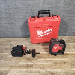 HOUSTON LOCATION - AS-IS Milwaukee-3522-21 Green Beam Laser Cross Line Plumb Point USB Rechargeable